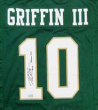 Robert Griffin III Signed Green College Style Jersey w/Heisman 2011-Tristar Auth
