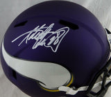 Adrian Peterson Autographed Minn Vikings F/S Speed Helmet- Beckett Auth *White