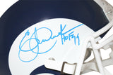 Eric Dickerson Autographed Los Angeles Rams F/S Flat White Helmet HOF BAS 28121