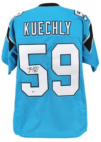 Luke Kuechly Signed Carolina Panthers Jersey (Beckett COA) 6xPro Bowl Linebacker