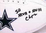 Alvin Harper Autographed Dallas Cowboys Logo Football W/ SB Champs-BAW Hologram