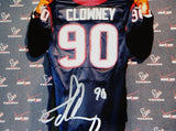 Jadeveon Clowney Autographed 8x10 Holding Texans Jersey Photo- JSA Authenticated