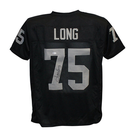 Howie Long Autographed/Signed Pro Style Black XL Jersey BAS 30407