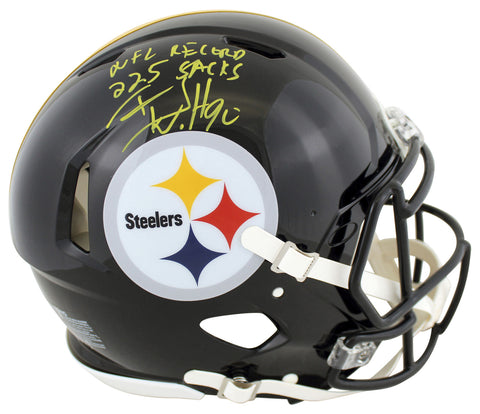 Steelers T.J. Watt NFL Record 22.5 Sacks Signed F/S Speed Proline Helmet BAS Wit