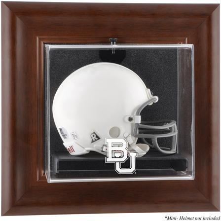 Baylor Bears Brown Framed Logo Wall-Mountable Mini Helmet Disp Case