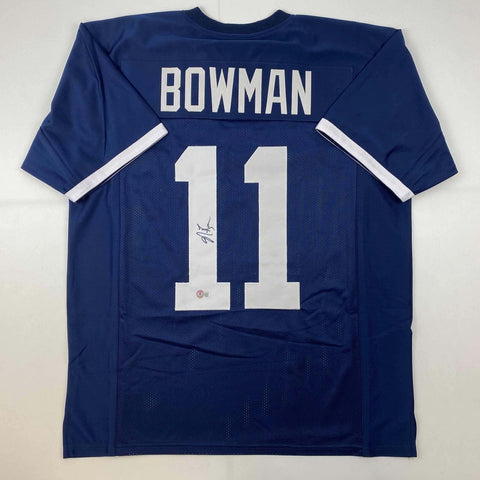 Autographed/Signed NaVorro Bowman Penn State Blue College Jersey Beckett BAS COA