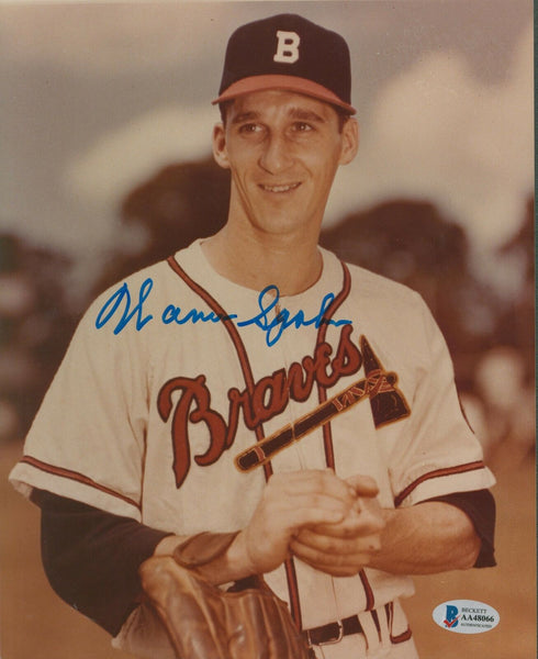 Braves Warren Spahn Authentic Signed 8x10 Photo Autographed BAS #AA48066