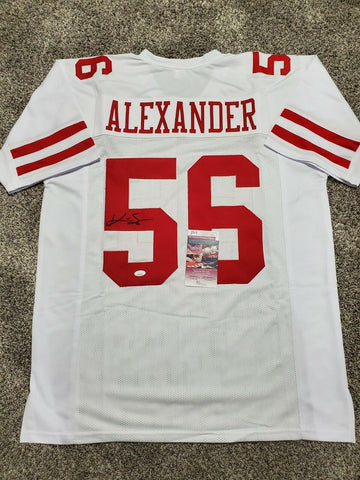 KWON ALEXANDER autographed signed 49ERS white jersey JSA coa