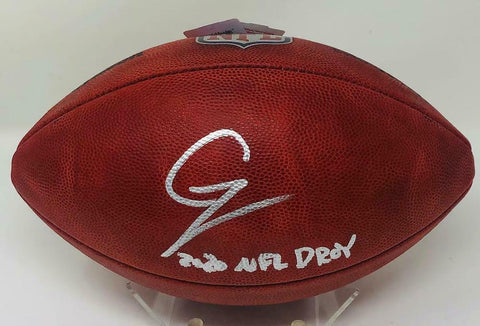 CHASE YOUNG Autographed "2020 NFL DPOY" Official Duke NFL Football FANATICS