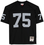 Framed Howie Long Oakland Raiders Signed Black Mitchell & Ness Replica Jersey