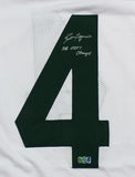Brett Favre Signed Green Bay Custom White Jersey - "SB XXXI Champ"