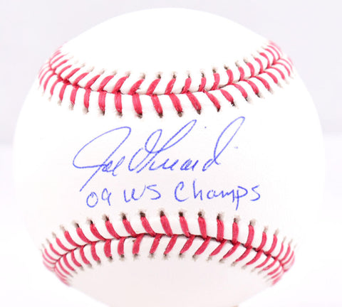 Joe Girardi Autographed Rawlings OML Baseball 09 WS Champs - Beckett W Hologram