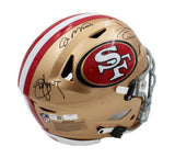 Steve Young, Joe Montana and Jimmy Garoppolo Signed San Francisco 49ers Speed Fl