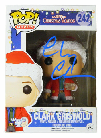 CHEVY CHASE Signed 'Christmas Vacation' Clark Griswold Funko Pop Vinyl Doll - SS