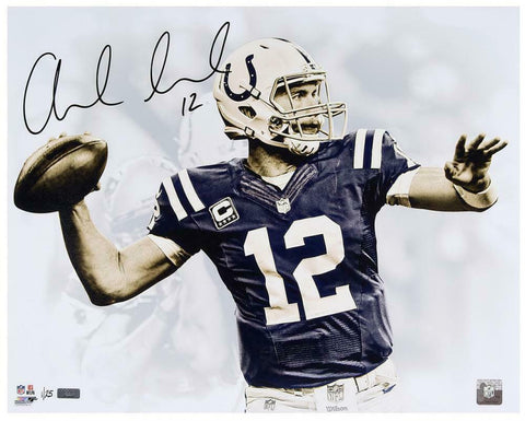 ANDREW LUCK Autographed Colts 16 x 20 "White Out" Photograph PANINI LE 25