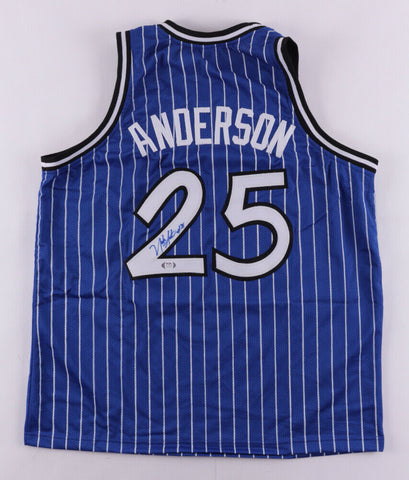 Nick Anderson Signed Magic Jersey (PSA COA) 1st Ever Draft Pick by Orlando 1989
