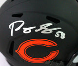 Roquan Smith Autographed Chicago Bears Eclipse Speed Mini Helmet- Beckett W*Sil