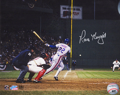 Ray Knight Signed NY Mets 1986 Wold Series Batting Action 8x10 Photo - (SS COA)