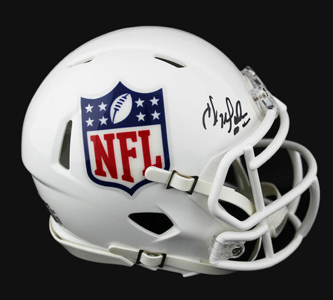 Chris Doleman Signed NFL Shield Speed White Mini Helmet with "HOF 12"