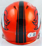 John Lynch Autographed Denver Broncos Flash Mini Helmet-Beckett W Hologram