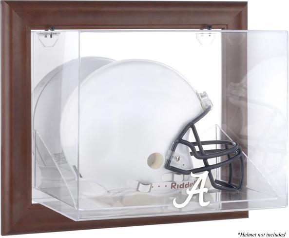 Alabama Crimson Tide Brown Framed Wall-Mountable Helmet Display Case