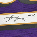 FRAMED Autographed/Signed JAMAL LEWIS 33x42 Baltimore Purple Jersey JSA COA Auto