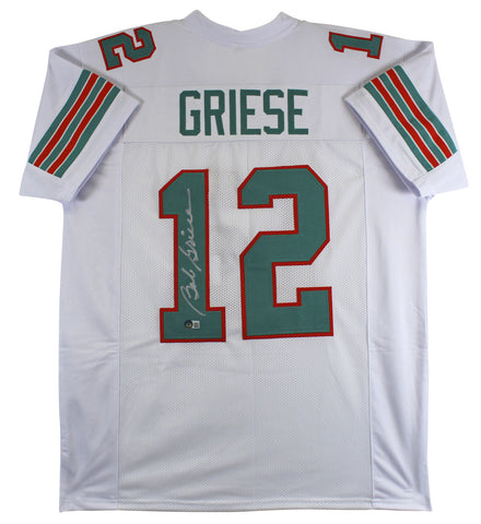 Bob Griese Authentic Signed White Pro Style Jersey Autographed BAS Witnessed