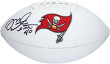Mike Alstott Tampa Bay Buccaneers Autographed White Panel Football