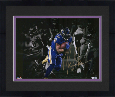 Framed Mark Ingram Baltimore Ravens Autographed 11" x 14" Spotlight Photograph