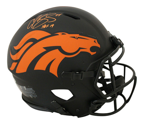 Champ Bailey Signed Denver Broncos Authentic Eclipse Helmet HOF BAS 30544