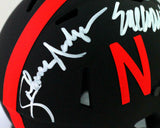 Nebraska Heisman Winners Signed Eclipse Speed Mini Helmet- JSA W *white