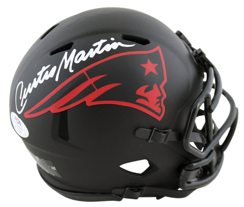 Patriots Curtis Martin Authentic Signed Eclipse Speed Mini Helmet PSA/DNA Itp