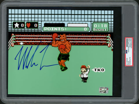 MIKE TYSON AUTOGRAPHED 8X10 PHOTO PUNCH OUT ENCAPSULATED PSA/DNA STOCK #203898