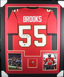 DERRICK BROOKS (Buccaneers red TOWER) Signed Autographed Framed Jersey Beckett