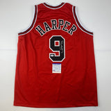 Autographed/Signed Ron Harper Chicago Red Basketball Jersey PSA/DNA COA