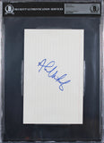 Ahmad Rashad Authentic Signed 5x8 Index Card Autographed BAS Slabbed