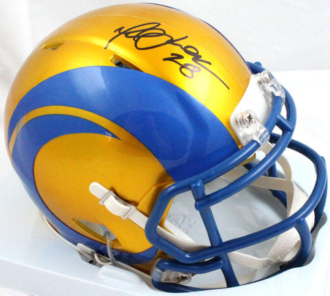 Marshall Faulk Autographed St. Louis Rams Flash Speed Mini Helmet-Beckett W Holo