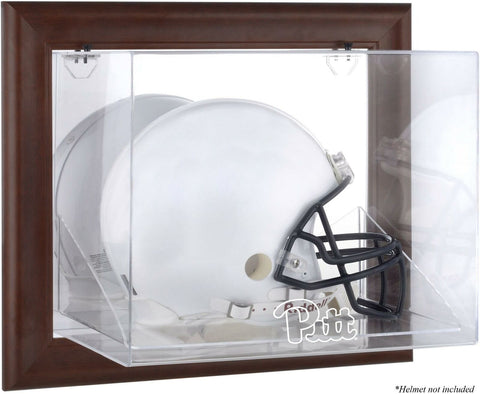 Panthers Brown Framed Wall-Mountable Helmet Display Case-Fanatics
