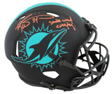 Dolphins Ricky Williams "SWE" Signed Eclipse Full Size Speed Rep Helmet BAS Wit