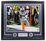 Ezekiel Elliott Framed 16x20 Dallas Cowboys Photo w/ Laser Engraved Signature