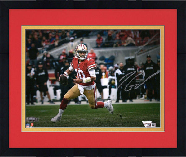 Framed Jimmy Garoppolo San Francisco 49ers Signed 8" x 10" Rollout Photo