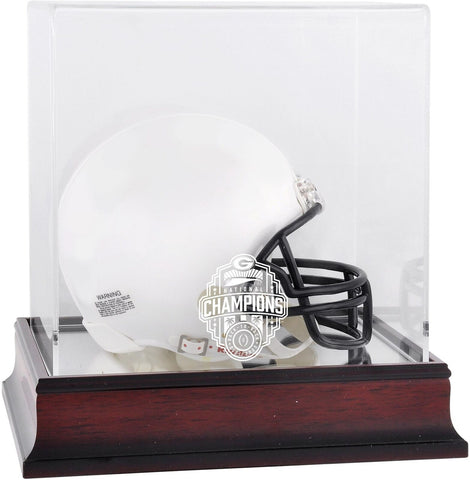 Georgia Bulldogs 2022 College Football Playoff Champs Mini Helmet Display Case