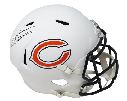 Mike Ditka Signed Chicago Bears Flat White Riddell Speed F/S Replica Helmet - SS