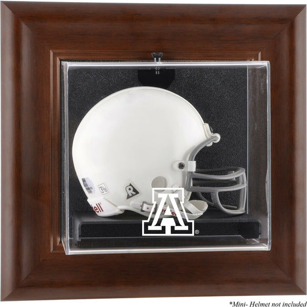 Arizona Wildcats Brown Framed Wall-Mountable Mini Helmet Display Case - Fanatics