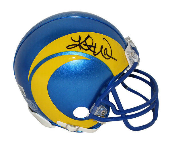 Kurt Warner Autographed/Signed Los Angeles Rams VSR4 Mini Helmet BAS 34239