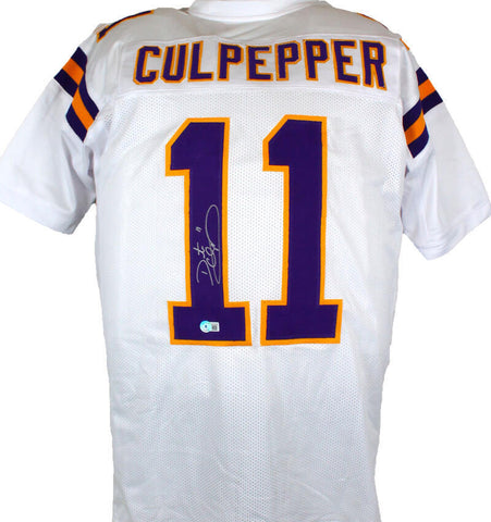 Daunte Culpepper Autographed White Pro Style Jersey-Beckett W Hologram *Silver