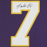 FRMD Randall Cunningham Minnesota Vikings Signed Purple Mitchell&Ness Rep Jersey
