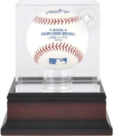 Boston Red Sox Mahogany Baseball Logo Display Case