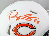 Roquan Smith Signed Chicago Bears Flat White Speed Mini Helmet - Beckett W Auth
