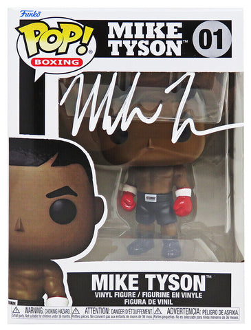 Mike Tyson Signed Boxing Funko Pop Doll #01 - SCHWARTZ COA